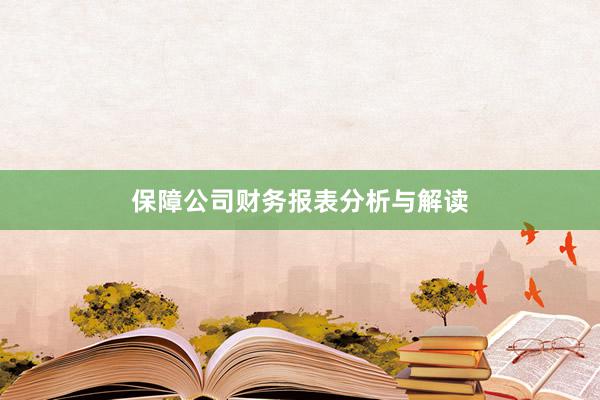 保障公司财务报表分析与解读